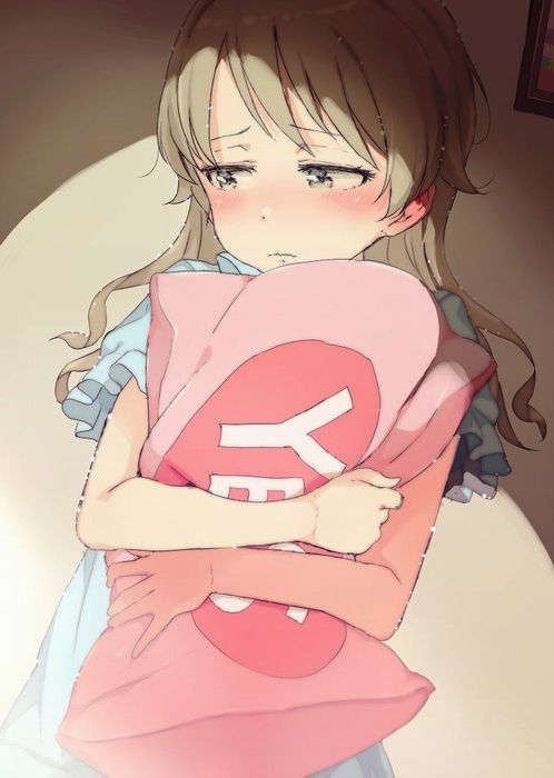 【二次・ZIP】枕をギュッと抱いてる可愛い女の子の虹画像